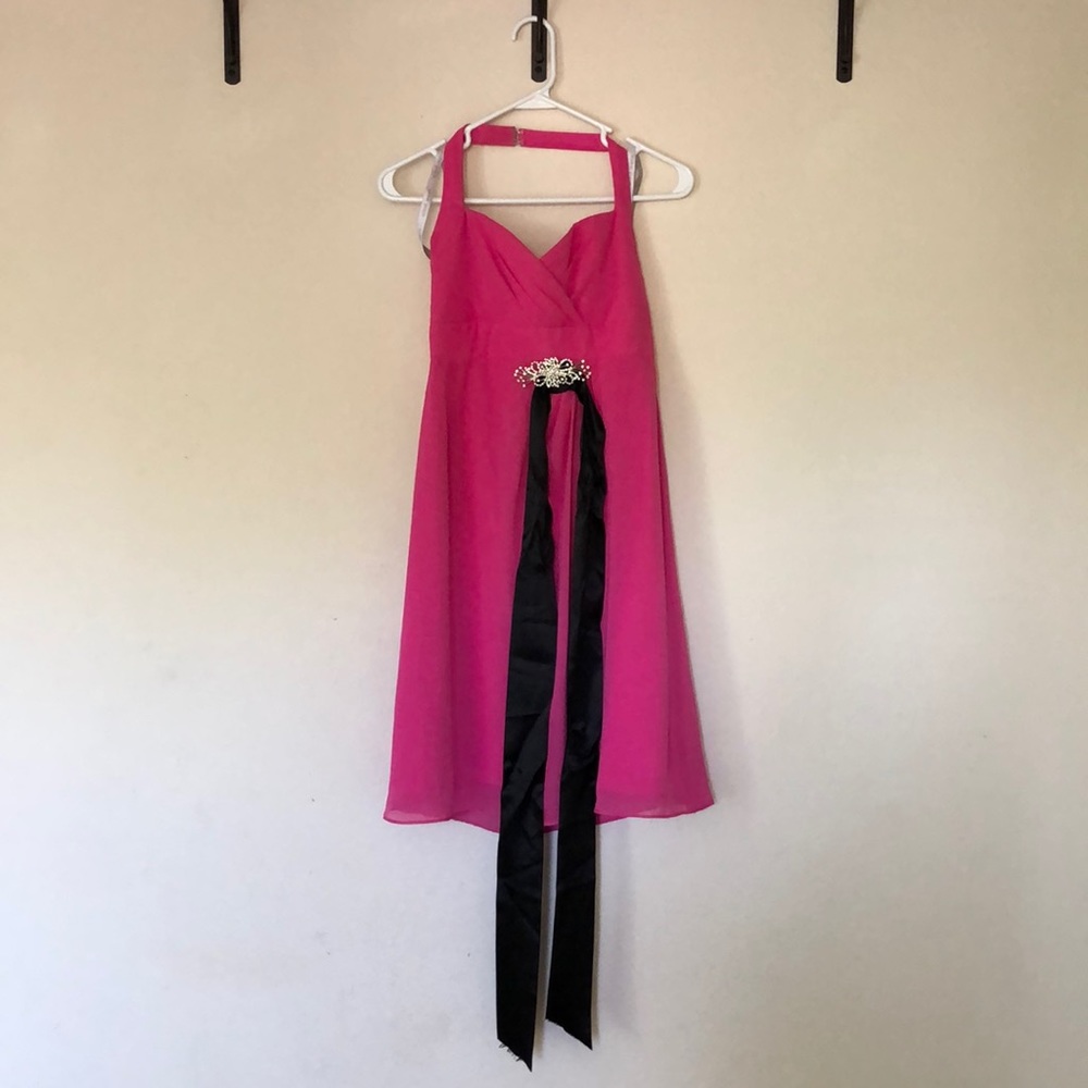 Alfred Angelo Hot Pink bridal dress